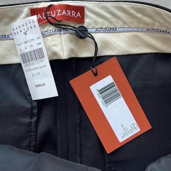New ALTUZARRA Wool High Rise Cropped Pant in Black Size 40 FR / 8 US - Picture 9 of 11